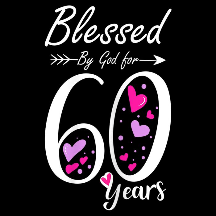 WoM.e.ns 60th Birthday Tee Gift and Blessed for 60 Years Birthday Drawstring Bag