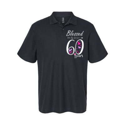 WoM.e.ns 60th Birthday Tee Gift and Blessed for 60 Years Birthday Softstyle Adult Sport Polo