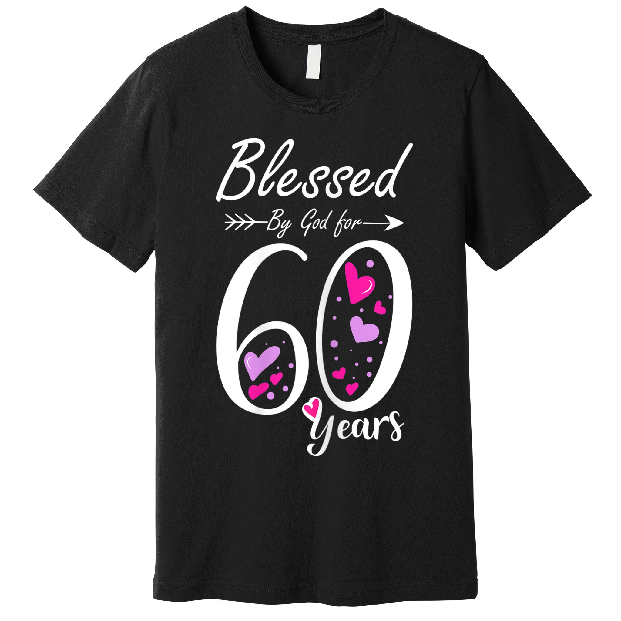 WoM.e.ns 60th Birthday Tee Gift and Blessed for 60 Years Birthday Premium T-Shirt