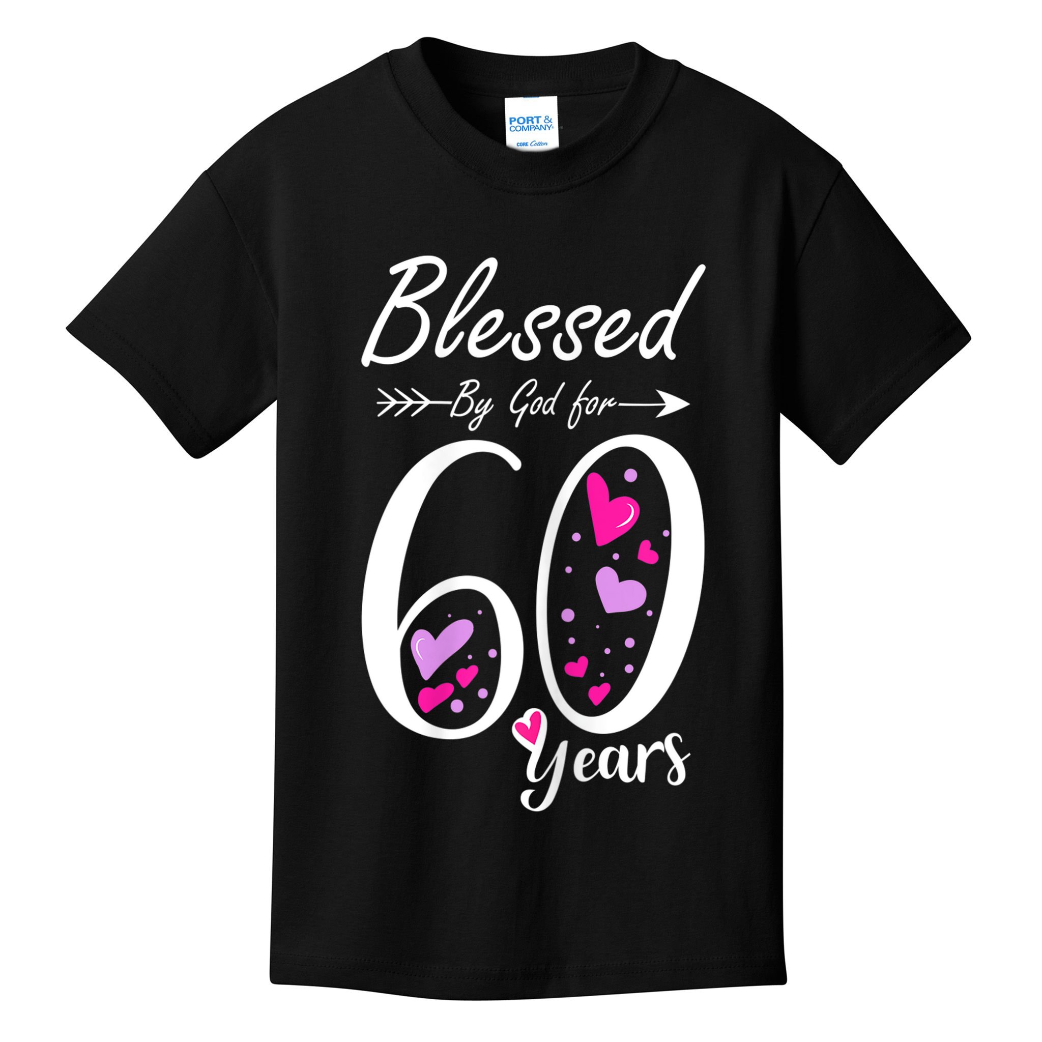 WoM.e.ns 60th Birthday Tee Gift and Blessed for 60 Years Birthday Kids T-Shirt