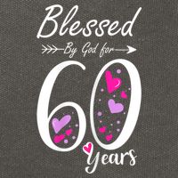 WoM.e.ns 60th Birthday Tee Gift and Blessed for 60 Years Birthday Cotton Canvas Backpack