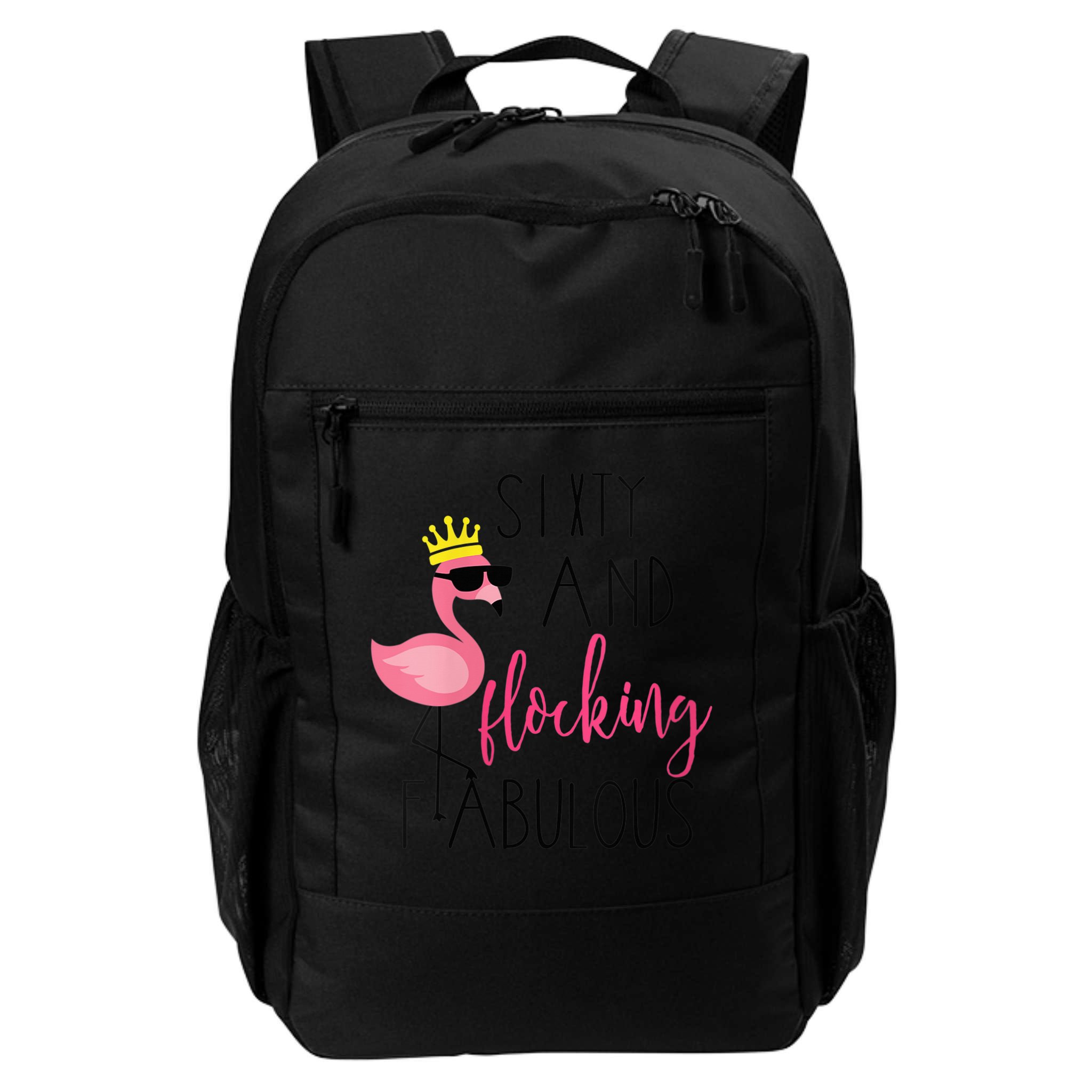 Wo 60th Birthday Gift Flamingo Fabulous Backpack