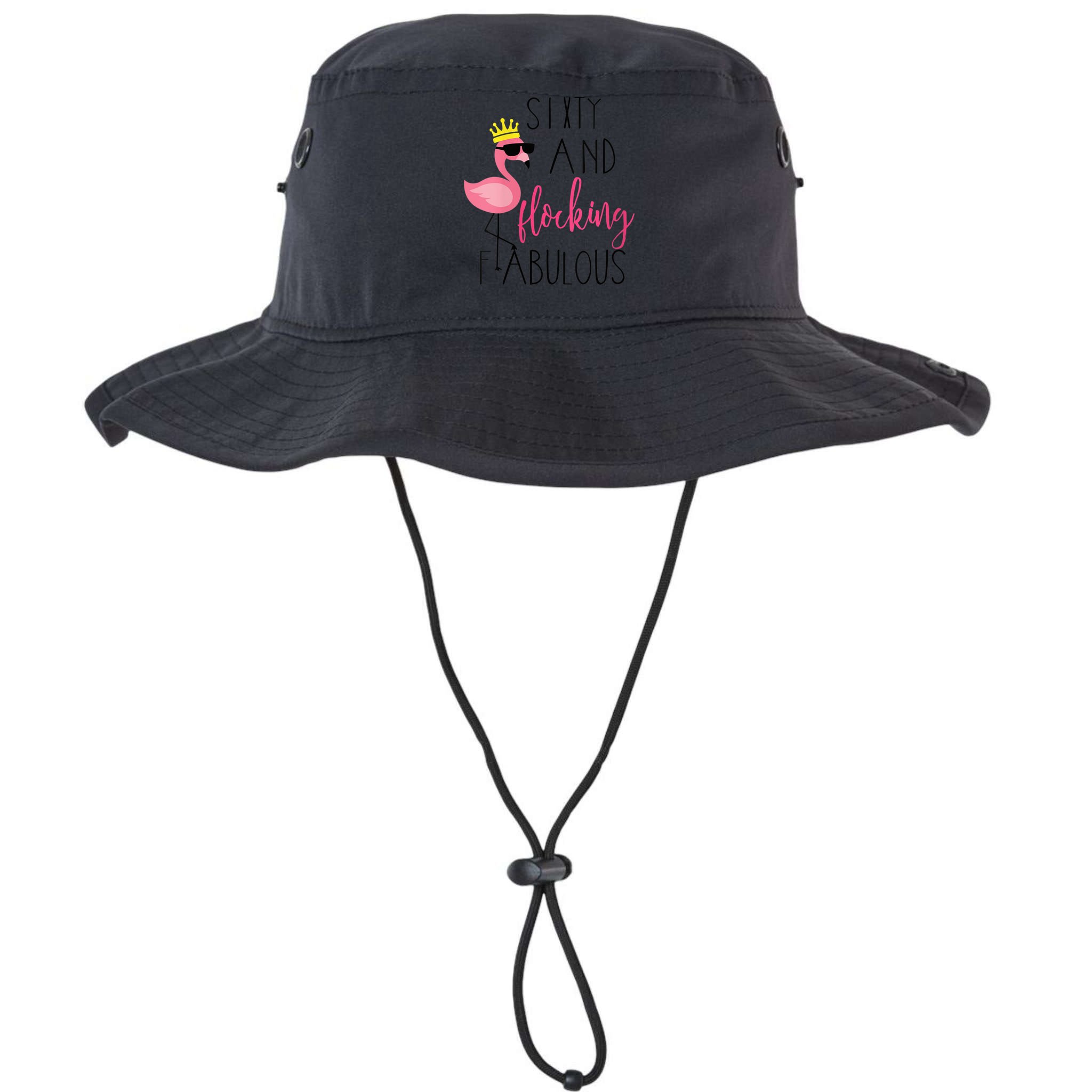 Wo 60th Birthday Gift Flamingo Fabulous Bucket Hat