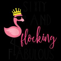 Wo 60th Birthday Gift Flamingo Fabulous 16 in Basic Backpack
