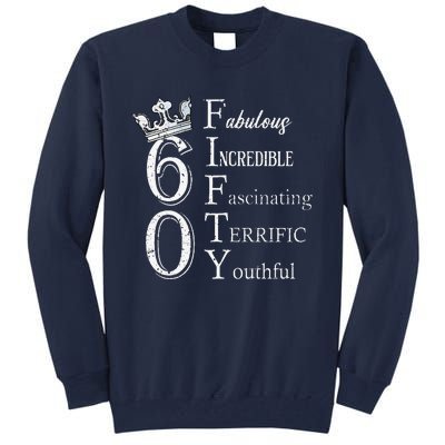 Womens 60 Fabulous 60th Birthday Queen 60 Years Old Bday Women Tall Sweatshirt