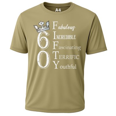 Womens 60 Fabulous 60th Birthday Queen 60 Years Old Bday Women Cooling Performance Crew T-Shirt