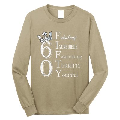 Womens 60 Fabulous 60th Birthday Queen 60 Years Old Bday Women Long Sleeve Shirt