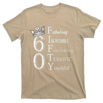 Womens 60 Fabulous 60th Birthday Queen 60 Years Old Bday Women T-Shirt