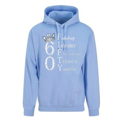 Womens 60 Fabulous 60th Birthday Queen 60 Years Old Bday Women Unisex Surf Hoodie