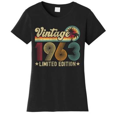 WoM.e.ns 60 Year Old Vintage 1963 60th Birthday Gifts for WoM.e.n M.e.n V-Neck Women's T-Shirt