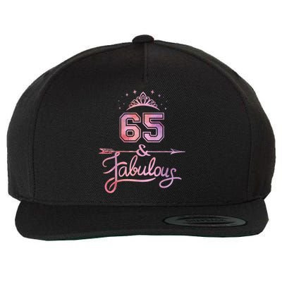 Wo 65 Years Old And Fabulous Happy 65th Birthday Wool Snapback Cap