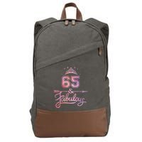 Wo 65 Years Old And Fabulous Happy 65th Birthday Cotton Canvas Backpack