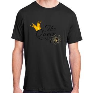 Wo 75th Birthday Present Gifts Ideas For Grandma Mom The Queen Is 75 Adult ChromaSoft Performance T-Shirt