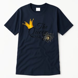 Wo 75th Birthday Present Gifts Ideas For Grandma Mom The Queen Is 75 Tall T-Shirt