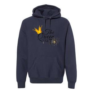 Wo 75th Birthday Present Gifts Ideas For Grandma Mom The Queen Is 75 Premium Hoodie