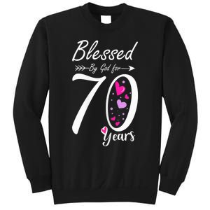 Wo 70th Birthday Tee Gift and Blessed for 70 Years Birthday Sweatshirt