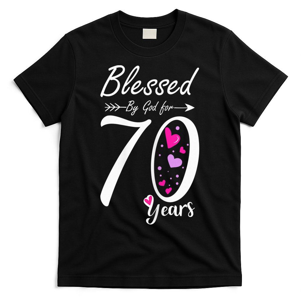 Wo 70th Birthday Tee Gift and Blessed for 70 Years Birthday T-Shirt