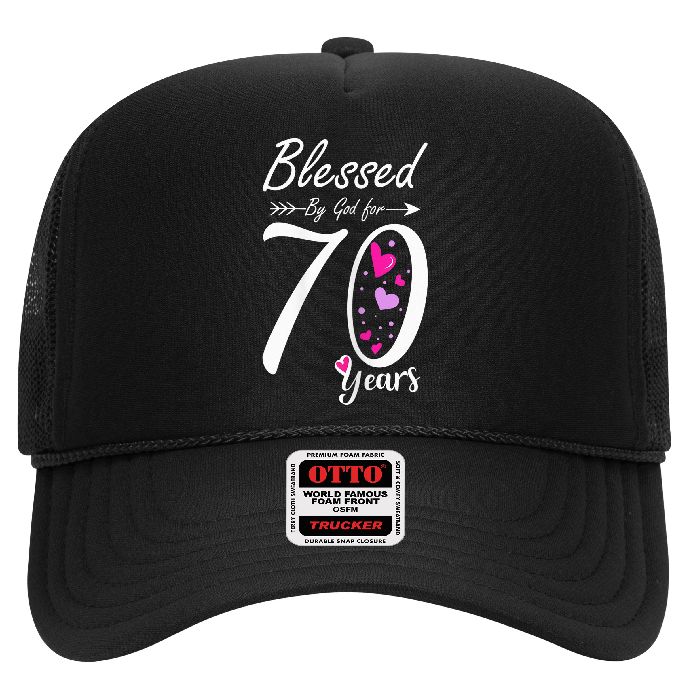 Wo 70th Birthday Tee Gift and Blessed for 70 Years Birthday Hat