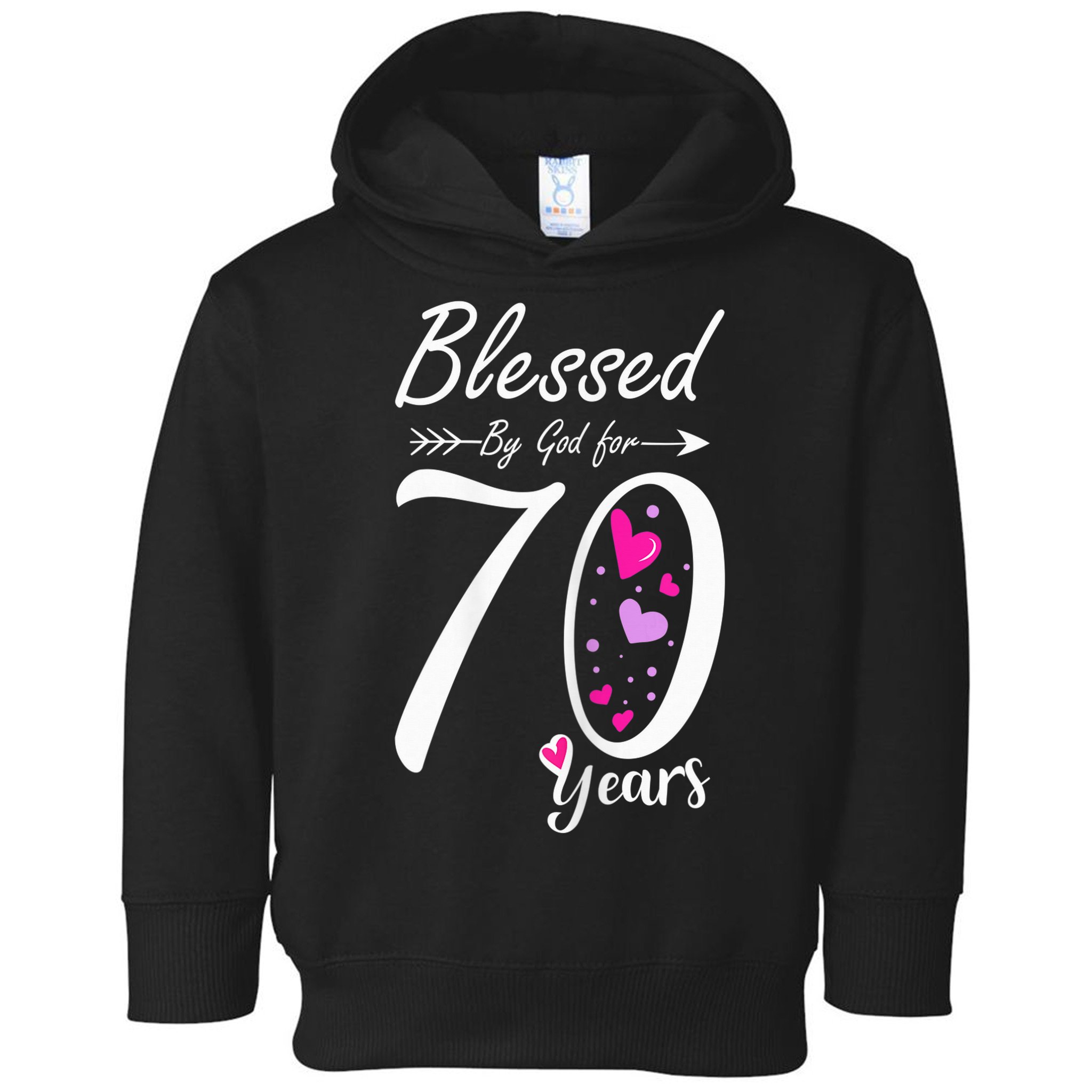 Wo 70th Birthday Tee Gift and Blessed for 70 Years Birthday Toddler Hoodie