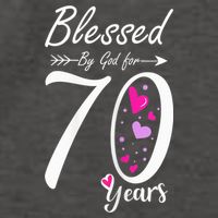 Wo 70th Birthday Tee Gift and Blessed for 70 Years Birthday Vector Backpack