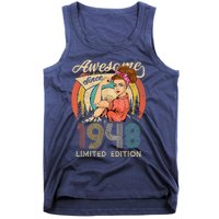 Wo 75th Birthday Present gifts ideas, Vintage Retro Best of 1948 Tank Top