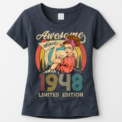 Wo 75th Birthday Present gifts ideas, Vintage Retro Best of 1948 Womens T-Shirt