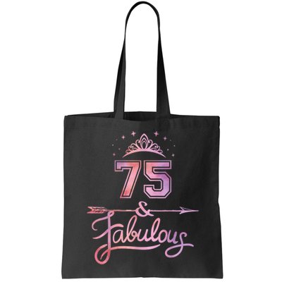 Wo 75 Years Old And Fabulous Happy 75th Birthday Present Bag