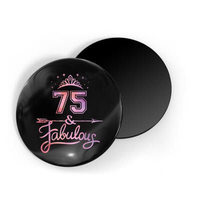 Wo 75 Years Old And Fabulous Happy 75th Birthday Present Magnet