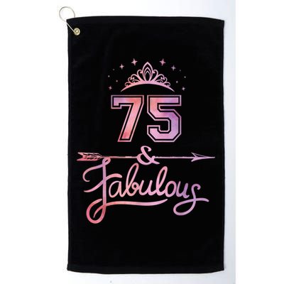 Wo 75 Years Old And Fabulous Happy 75th Birthday Present Golf Towel