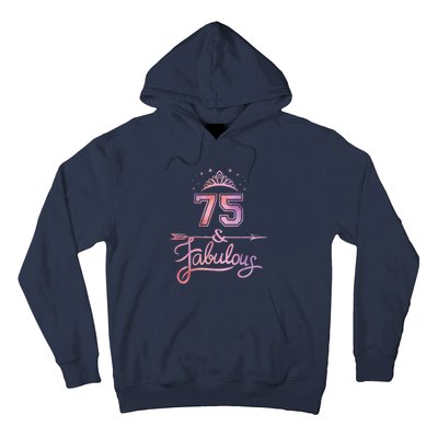 Wo 75 Years Old And Fabulous Happy 75th Birthday Present Hoodie