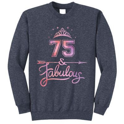 Wo 75 Years Old And Fabulous Happy 75th Birthday Present Sweatshirt