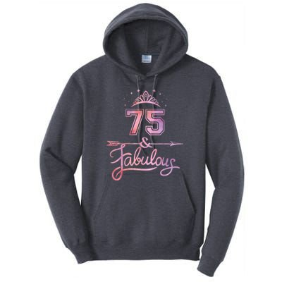 Wo 75 Years Old And Fabulous Happy 75th Birthday Present Tall Hoodie