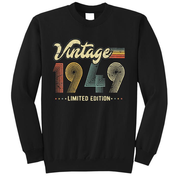 Womens 74 Year Old Gifts Born In 1949 Vintage Retro 74th Birthday Sweatshirt