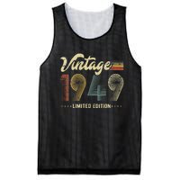 Womens 74 Year Old Gifts Born In 1949 Vintage Retro 74th Birthday Mesh Reversible Basketball Jersey Tank