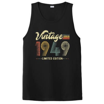 Womens 74 Year Old Gifts Born In 1949 Vintage Retro 74th Birthday PosiCharge Competitor Tank