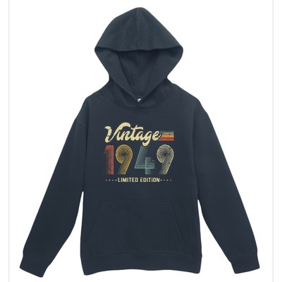 Womens 74 Year Old Gifts Born In 1949 Vintage Retro 74th Birthday Urban Pullover Hoodie