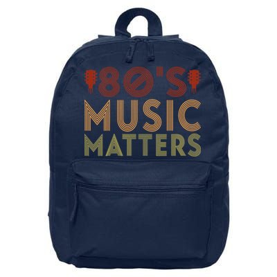 Wo 80's Music Matters Funny 80's Music Outfit 70s Music V-Neck 16 in Basic Backpack