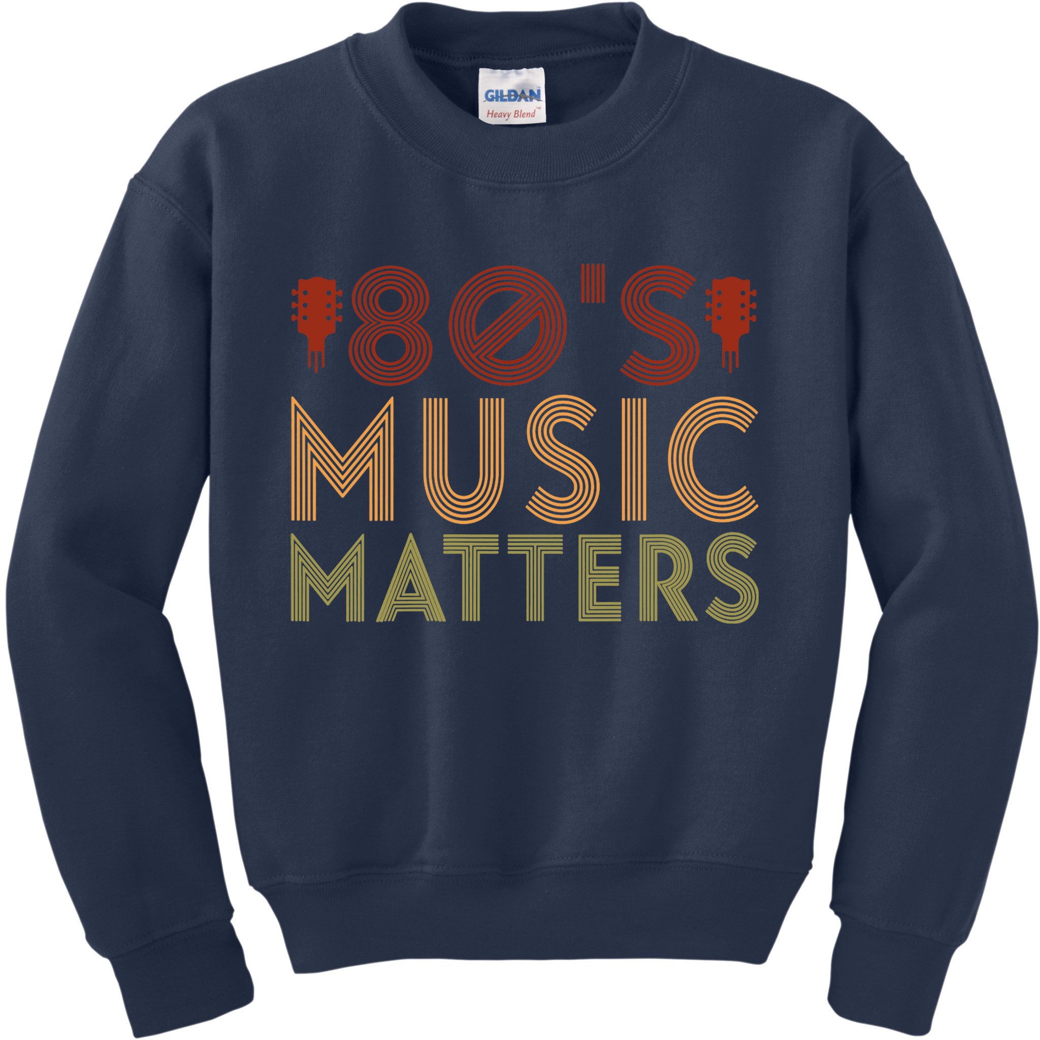 Wo 80's Music Matters Funny 80's Music Outfit 70s Music V-Neck Kids Sweatshirt