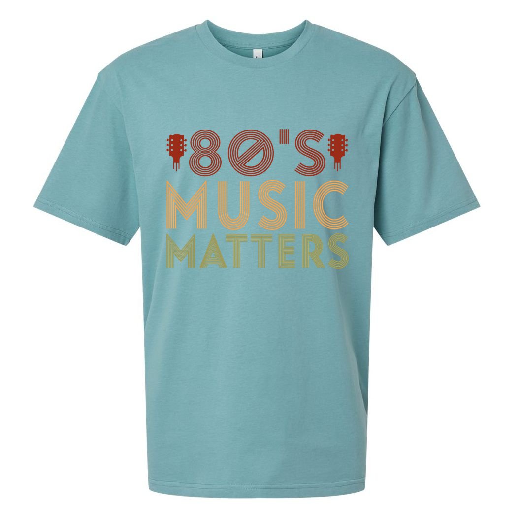 Wo 80's Music Matters Funny 80's Music Outfit 70s Music V-Neck Sueded Cloud Jersey T-Shirt