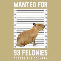 Wanted 93 Felonies Capybara Mugshots Rodent Owners Cooling Performance Crew T-Shirt