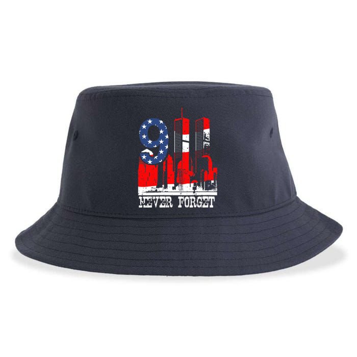 Wo 9-11 Never Forget V-Neck Sustainable Bucket Hat