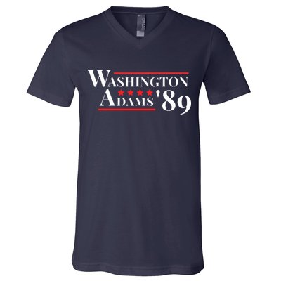 Washington Adams 1789 American Presidents Day US History V-Neck T-Shirt