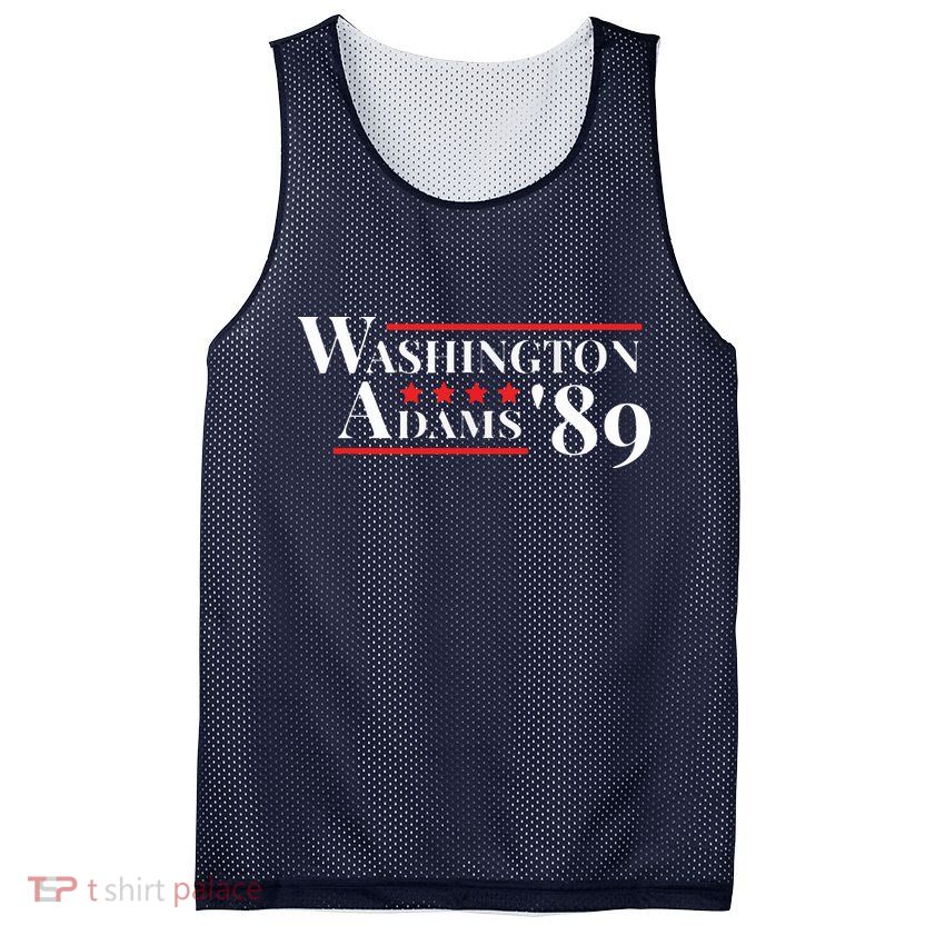Washington Adams 1789 American Presidents Day US History Mesh Reversible Basketball Jersey Tank