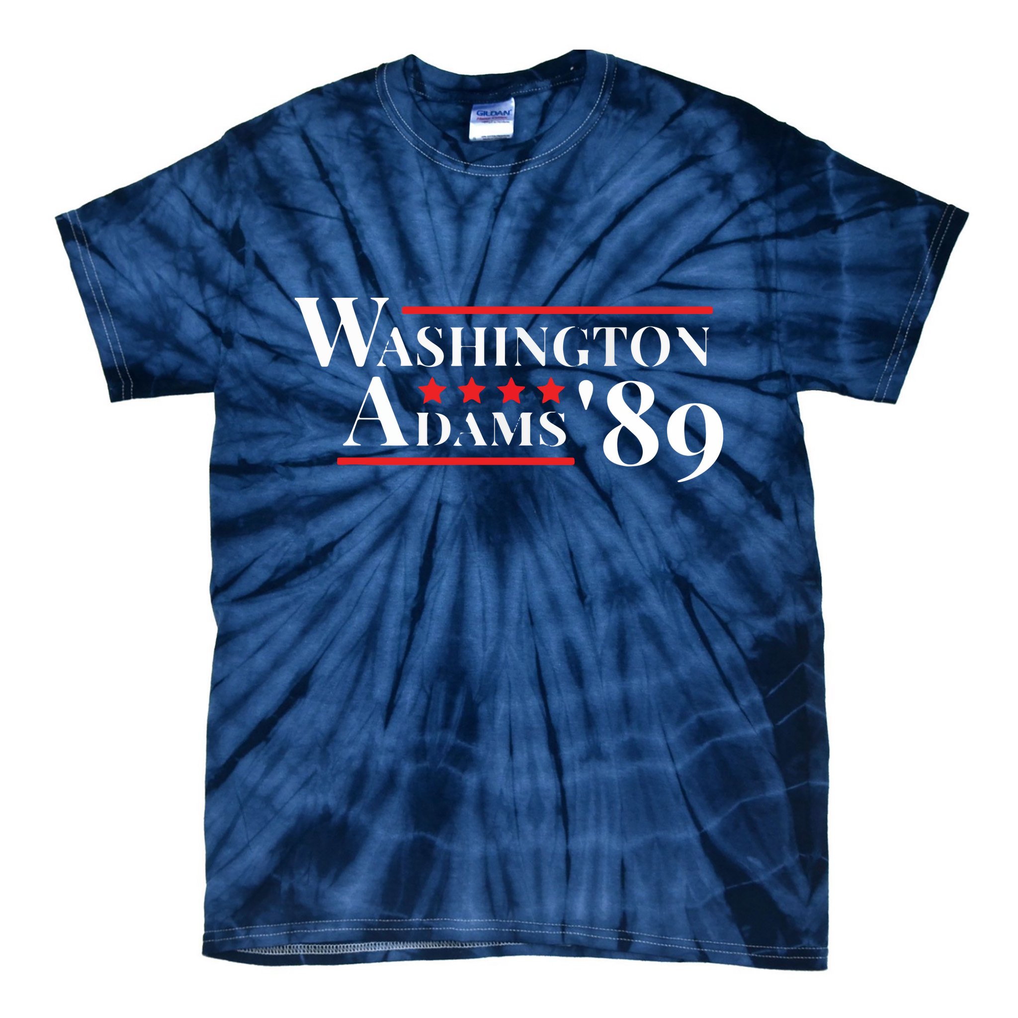 Washington Adams 1789 American Presidents Day US History Tie-Dye T-Shirt