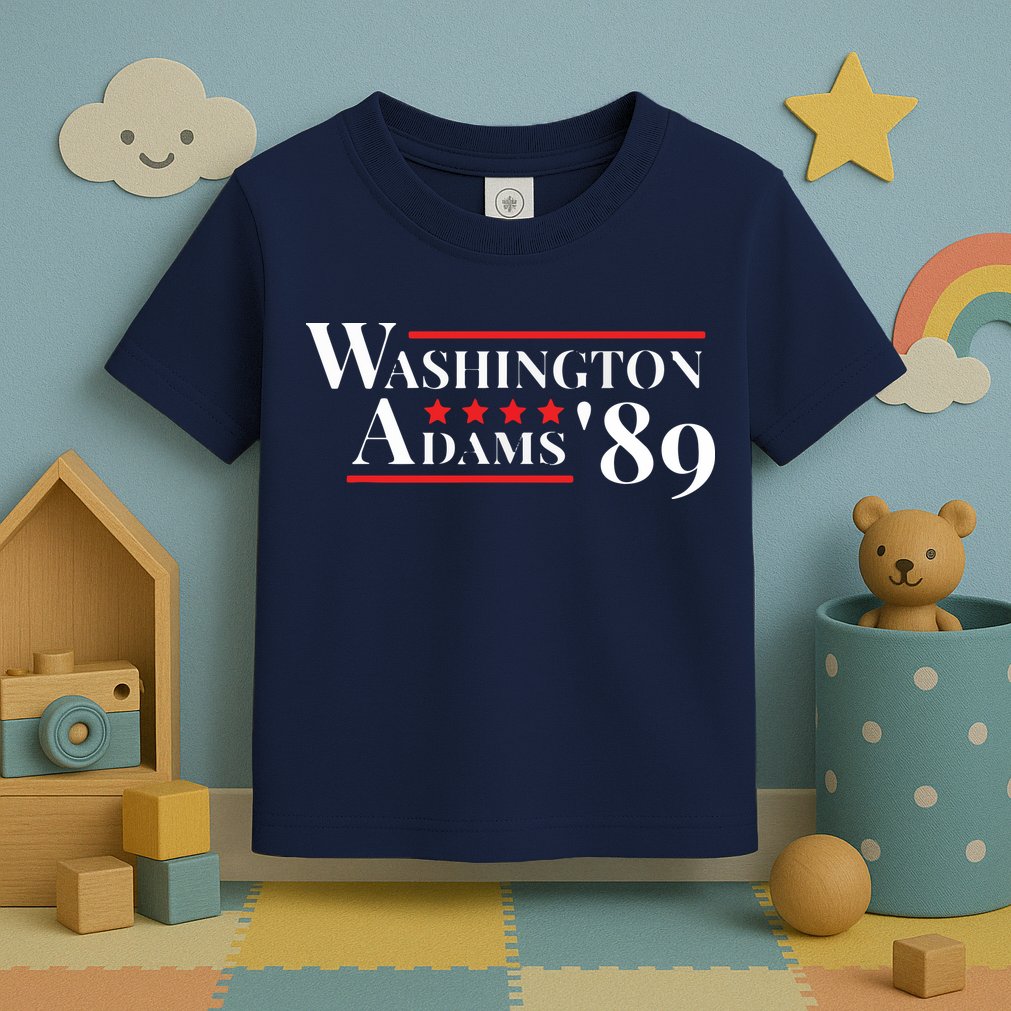 Washington Adams 1789 American Presidents Day US History Toddler T-Shirt