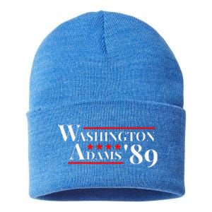 Washington Adams 1789 American Presidents Day Us History Sustainable Knit Beanie