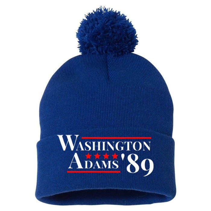 Washington Adams 1789 American Presidents Day Us History Pom Pom 12in Knit Beanie