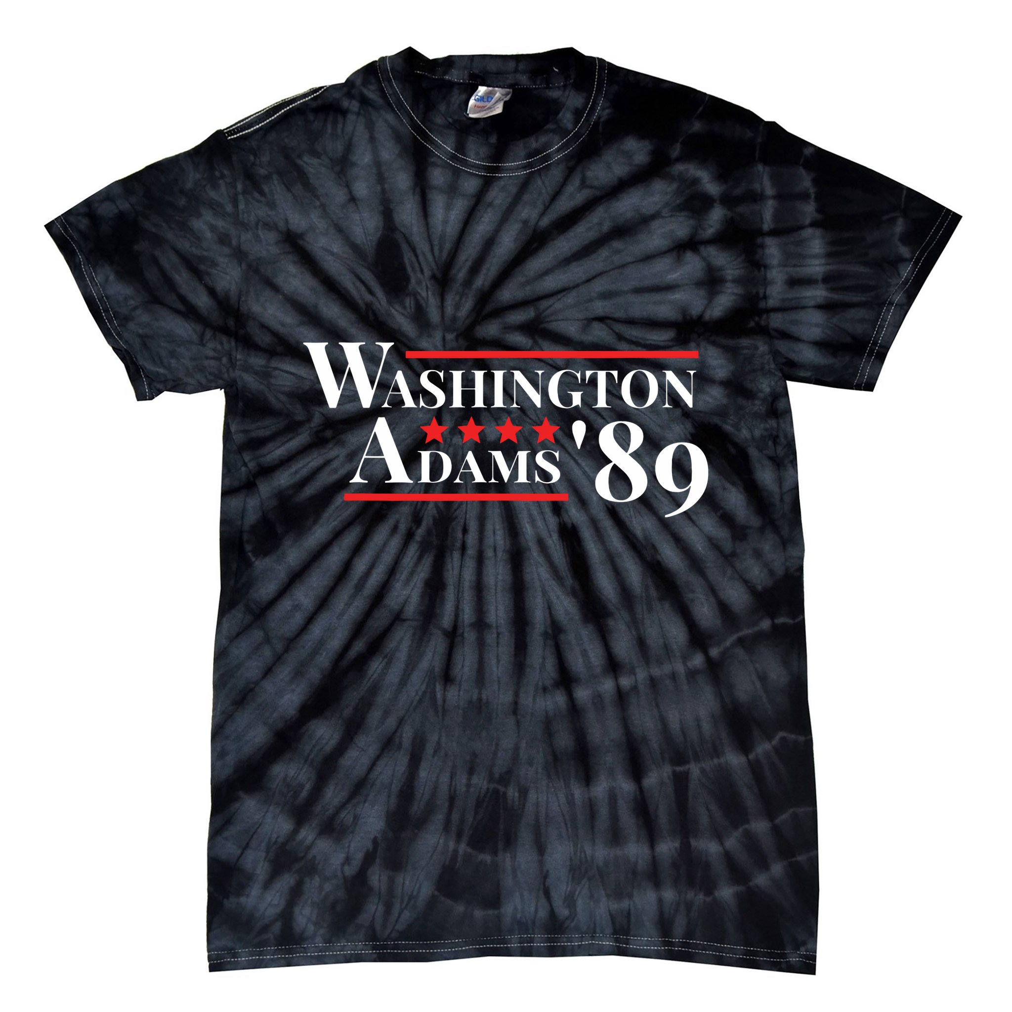 Washington Adams 1789 American Presidents Day Us History Tie-Dye T-Shirt