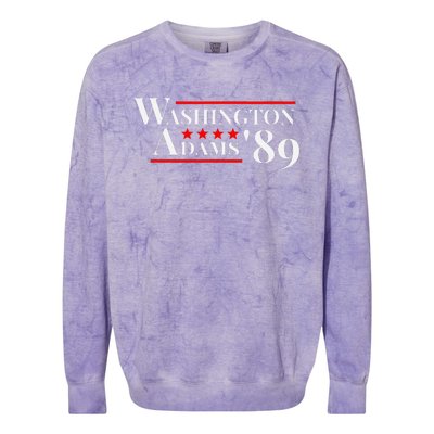 Washington Adams 1789 American Presidents Day Us History Colorblast Crewneck Sweatshirt