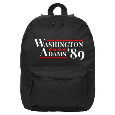 Washington Adams 1789 American Presidents Day Us History 16 in Basic Backpack